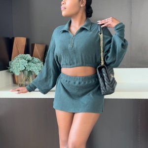 Vintage Pullover jacket refashioned Co-ord Two Piece Outfit